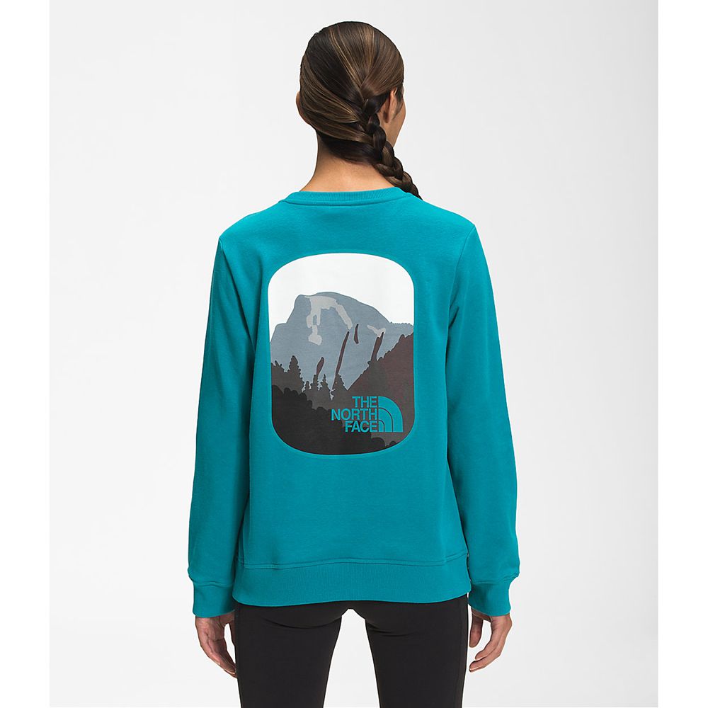 The North Face Sweatshirts Womens Australia - The North Face Parks Crew Blue (CXH-840137)